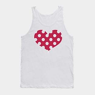 Color of The Year 2023 Viva Magenta Polkadot Heart Tank Top